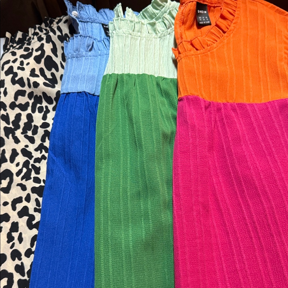 SHEIN Multicolor Ribbed Dress Collection